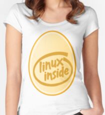 LINUX INSIDE Women's Fitted Scoop T-Shirt