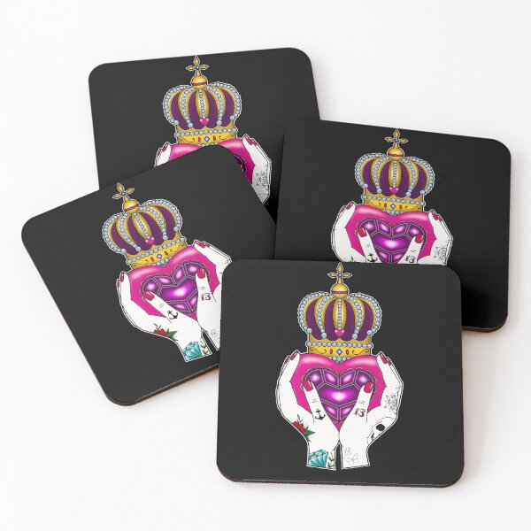 Item preview, Royal Love Cute Heart Crown Tattoo Design designed and sold by HelenaMorpho.