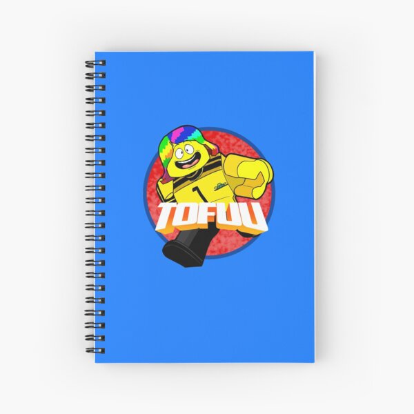 tofuu character roblox redbubble merchandise tofu spiral notebook running minecraft