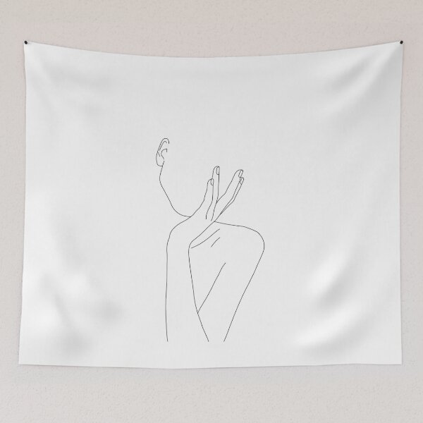 Item preview, Nude figure line drawing - Darla designed and sold by TheColourStudy.
