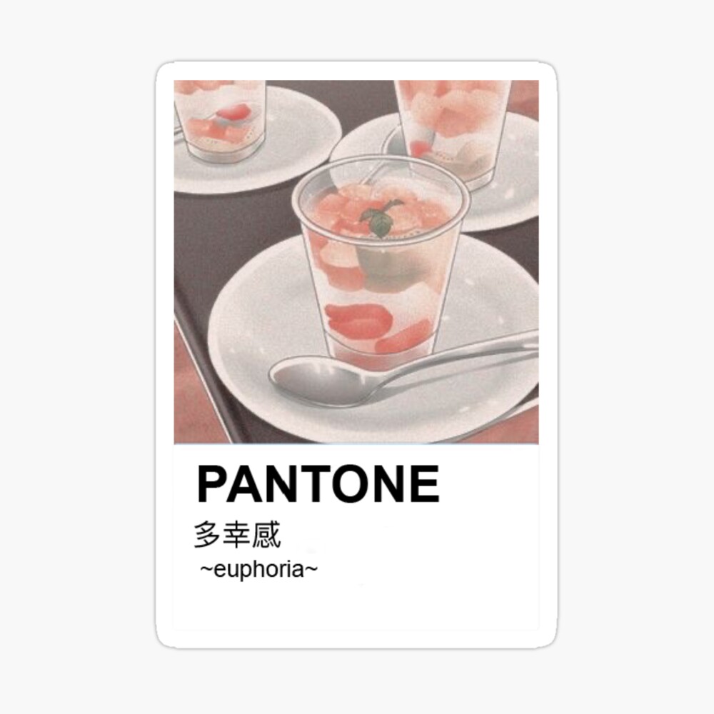 copy of pantone aesthetic anime japanese vintage metal print by mdevnanda redbubble