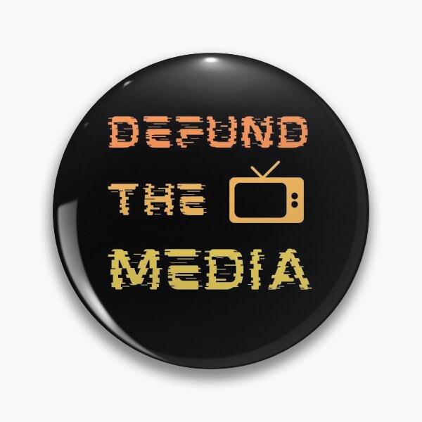 Item preview, Defund The Media Retro, politic, no Trump, vintage, retro, orange, sunset, election, tv, gradient designed and sold by NiceSign.