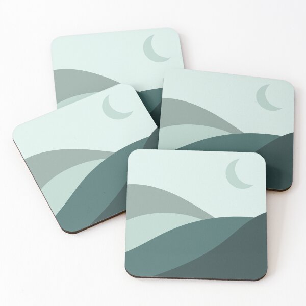 Item preview, Modern Minimalist Aesthetic Landscape - Turquoise designed and sold by LophiiCreations.