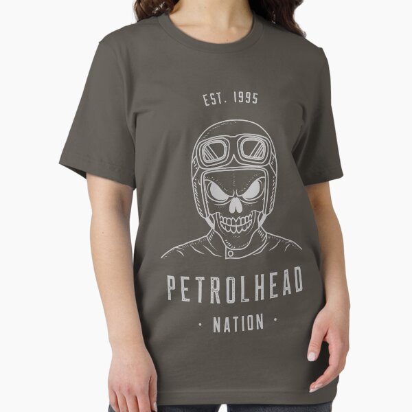 Item preview, PETROLHEAD nation 1995 skull t-shirt designed and sold by FP-POD.