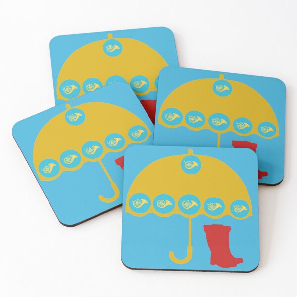 Item preview, Yellow Umbrella And Blue French Horn designed and sold by prabhpreet.