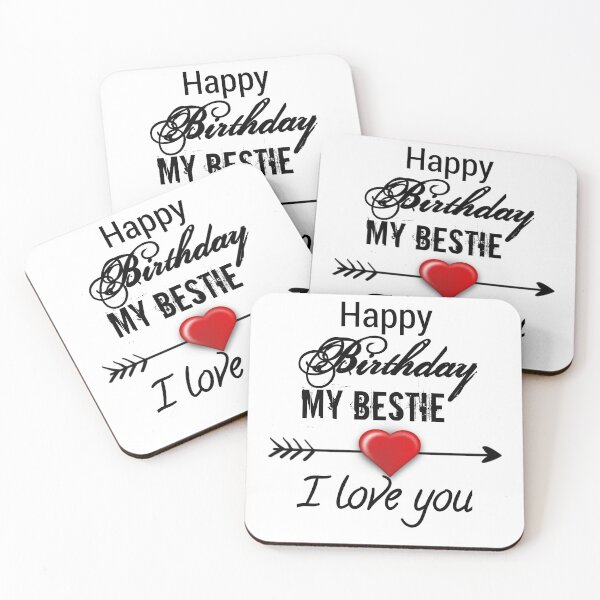 Item preview, Happy birthday my bestie, I love you. designed and sold by SoukainaAl.