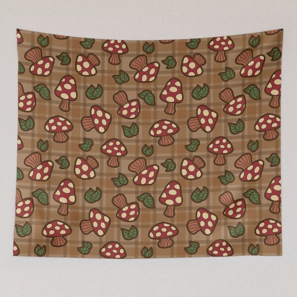 Item preview, Mushroom Plaid designed and sold by maddidoodles.