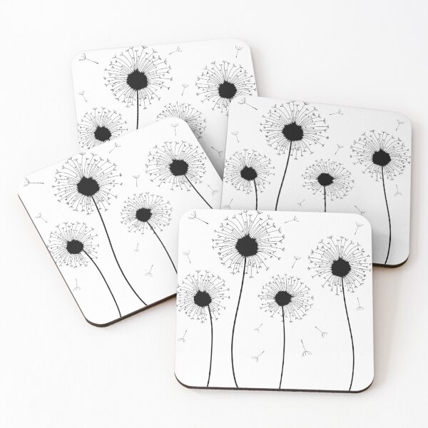 Item preview, Black Dandelion Pattern designed and sold by yellowkats.