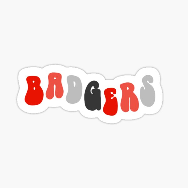 Vista previa del artículo con la obra «Pegatina Badgers Ombré», diseñado y vendido por laurenyass.