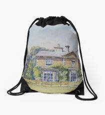 Watercolour of Abington Rectory, Northampton, 1875 Drawstring Bag