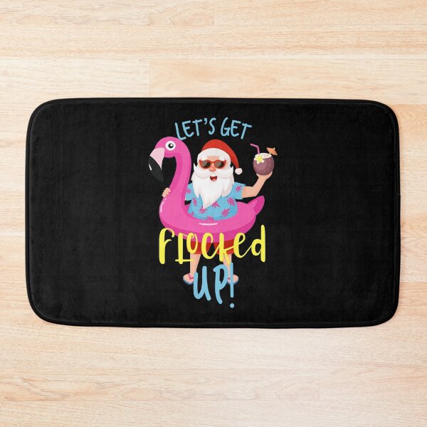 Item preview, Let's Get Flocked Up Santa Claus Flamingo Retro Christmas design designed and sold by NoveltyMerch.