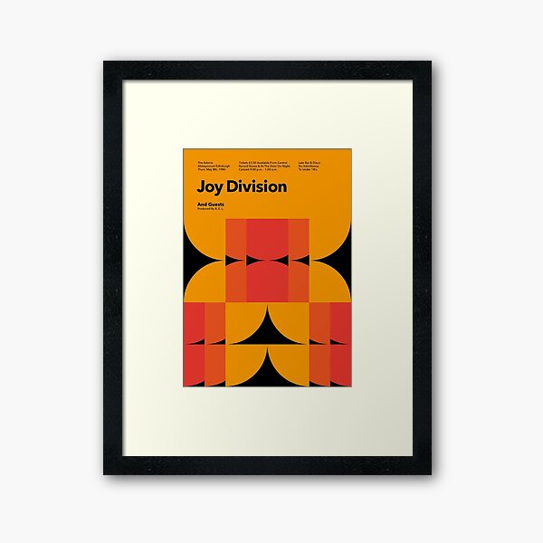 Joy Division, The Astoria 1980 Vintage Poster Framed Art Print