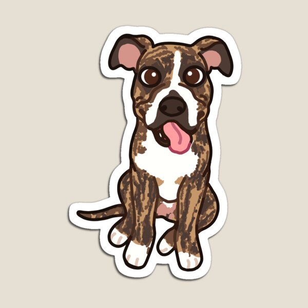 Item preview, Brindle coated Boxer commission designed and sold by Ivy Fox Illustration.