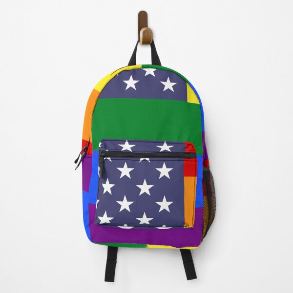 Item preview, Rainbow Stripes & US Stars Flag designed and sold by Gabriela Simon.