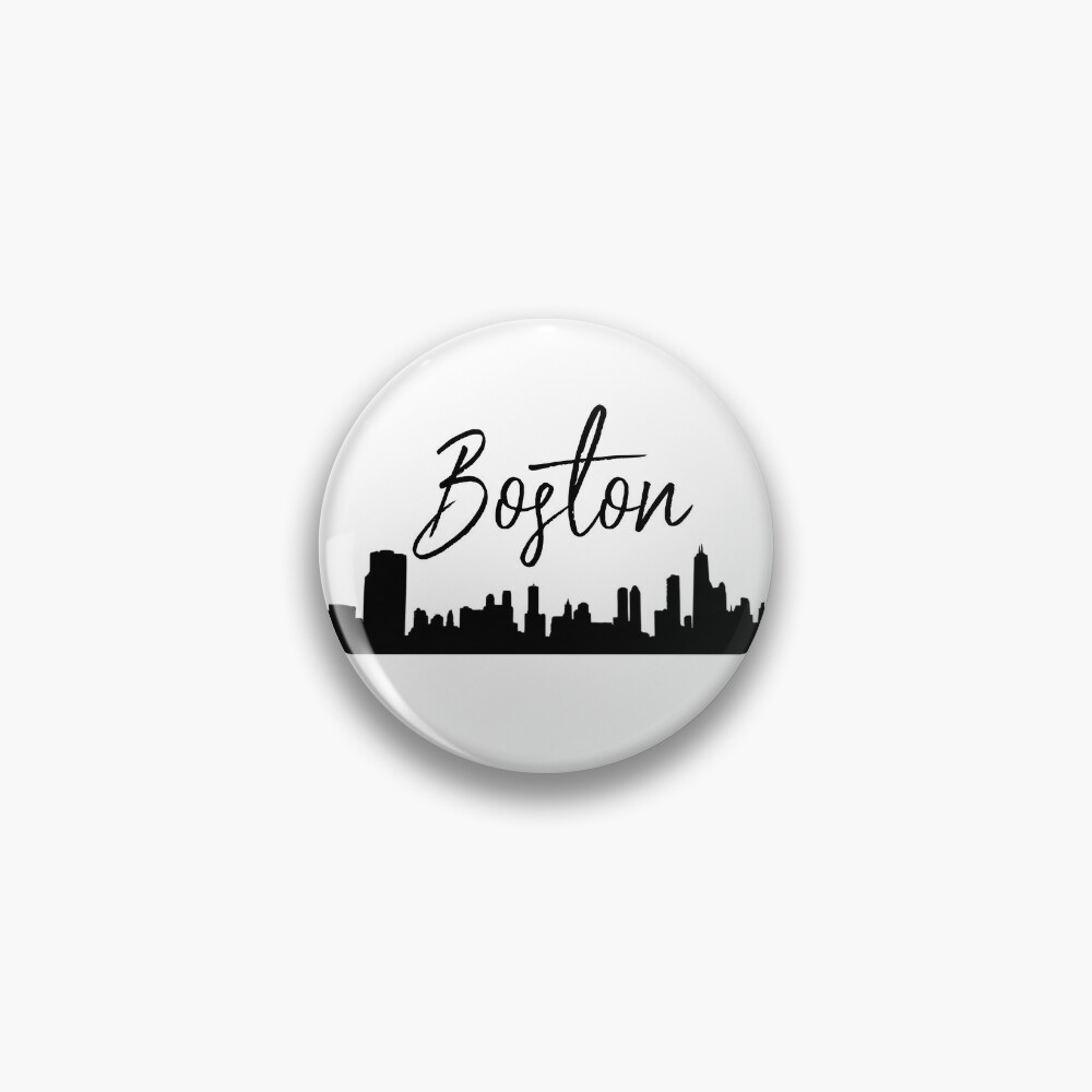 Hand Drawn Baseball for Boston with custom Lettering Pin for Sale by  thegoodwordsco