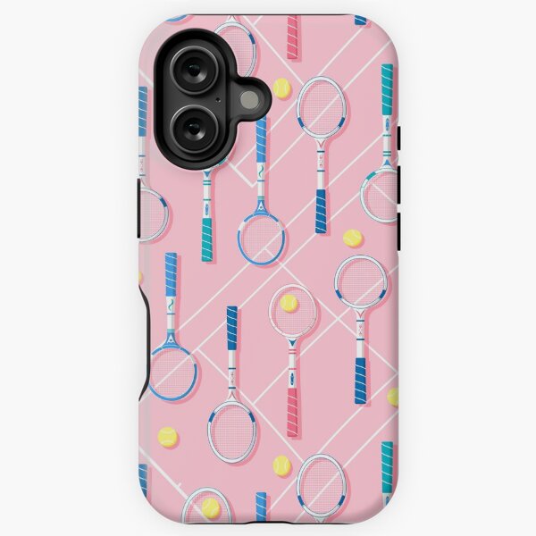 Item preview, Decorative Pattern With Vintage Tennis Racquets On Pink Background designed and sold by Gabriela Simon.