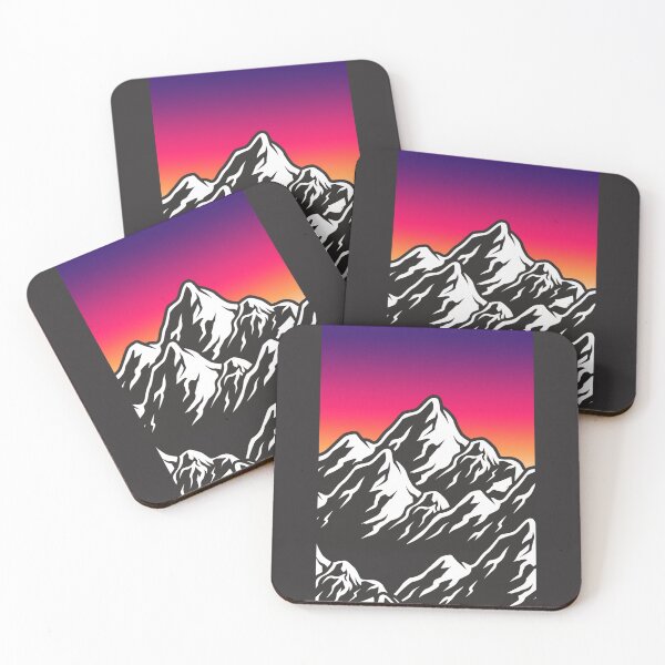 Item preview, Colorful outrun mountains designed and sold by LauraBarnesArt.
