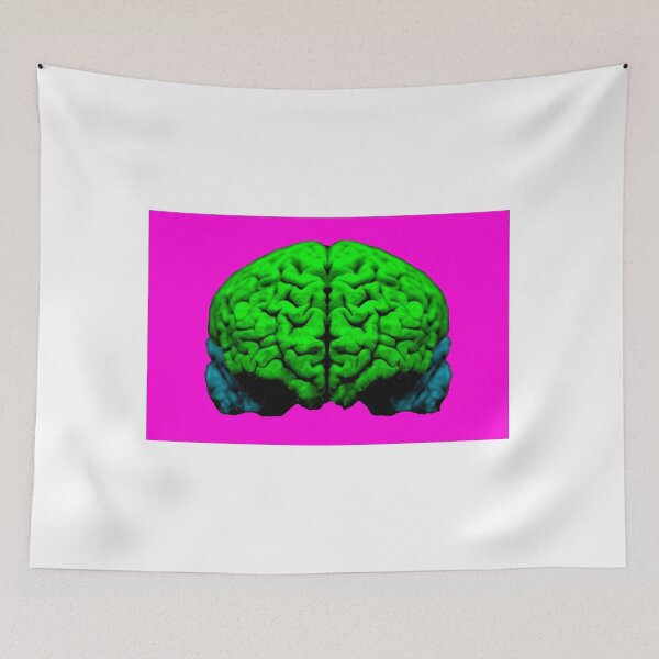 Item preview, Cerebro humano verde - fondo rosa designed and sold by uberanatomy.