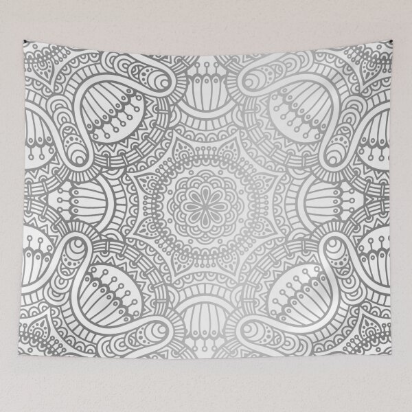 Item preview, Silver Ethnic Pattern With Mandalas designed and sold by Vic Torys ☆.