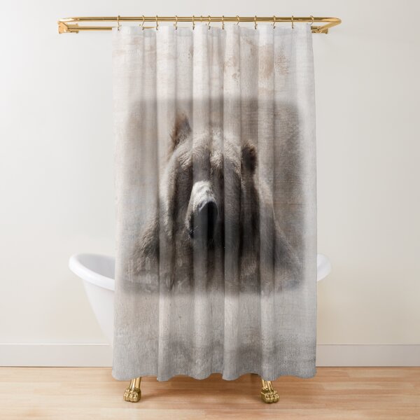 The Grungy Grizzly Shower Curtain