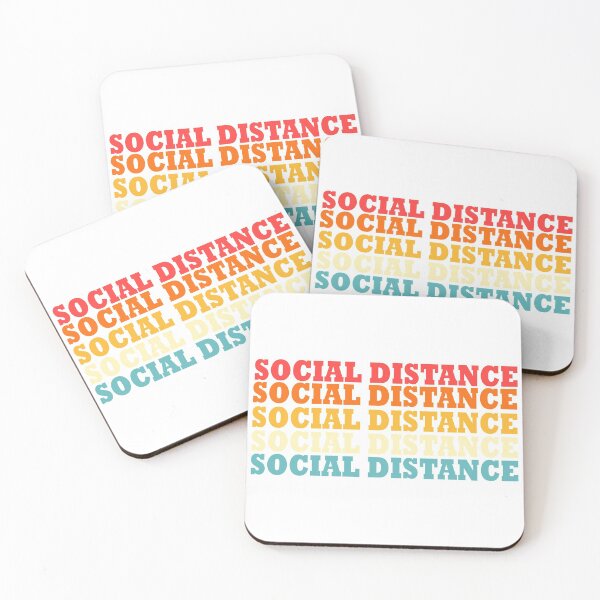 Item preview, Social Distance - White Retro designed and sold by AJ-DesignCo.