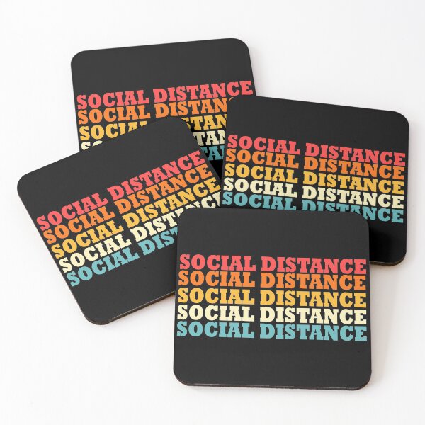 Item preview, Social Distance - Black Retro designed and sold by AJ-DesignCo.