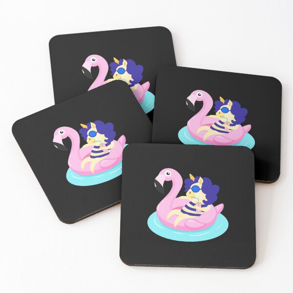 Item preview, Unicorn with Flamingo Pool Float  print designed and sold by NoveltyMerch.