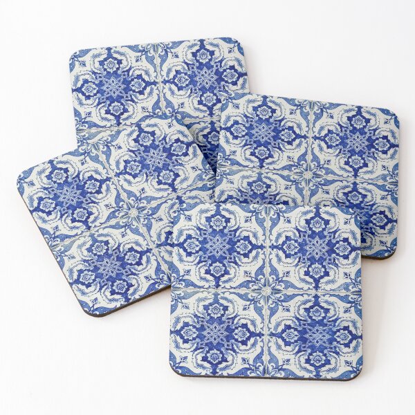 Item preview, Portuguese vintage blue azulejo glazed tiles designed and sold by am-mantilla2156.