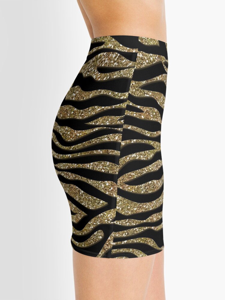 Gold zebra skirt sale