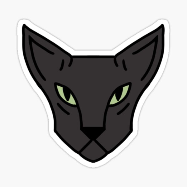 Item preview, geometric black cat design designed and sold by cyberrhaunt.