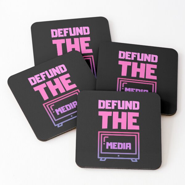 Item preview, Defund the media, pink and purple gradient, politic, tv, captions, text designed and sold by NiceSign.