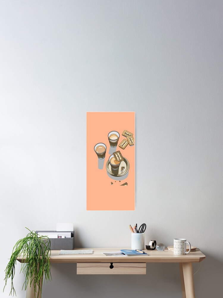 Chai Tea With Parle G Poster By Kiwiburrito Redbubble