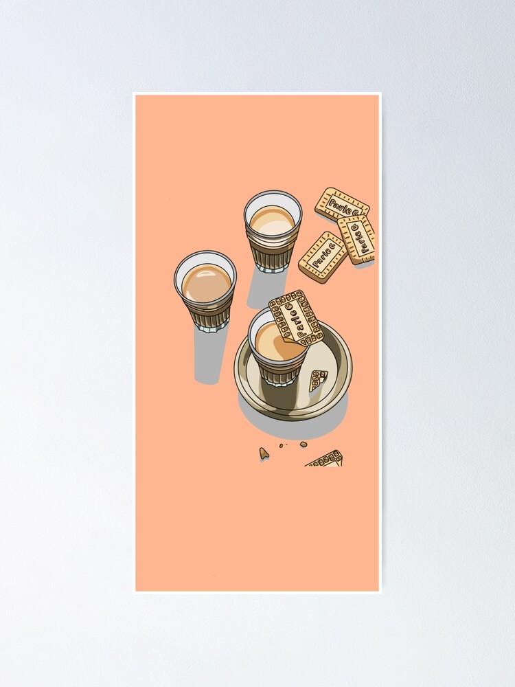 Chai Tea With Parle G Poster By Kiwiburrito Redbubble