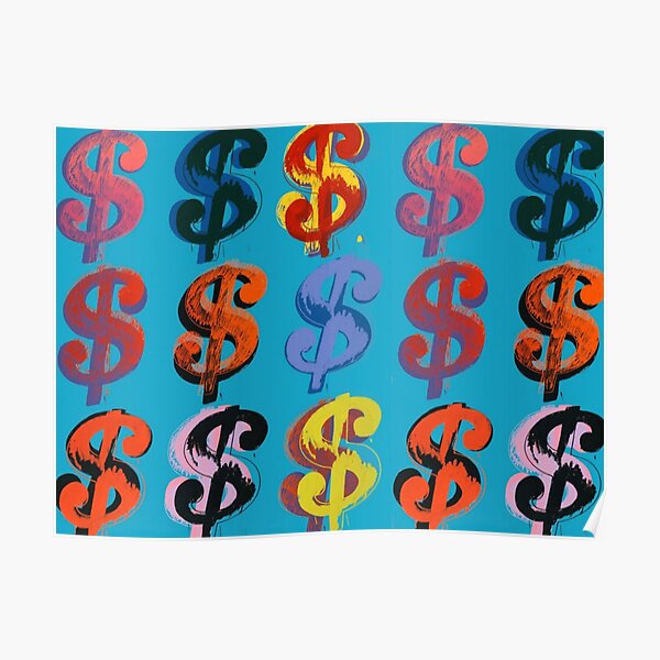 Signe du dollar - Andy Warhol Poster