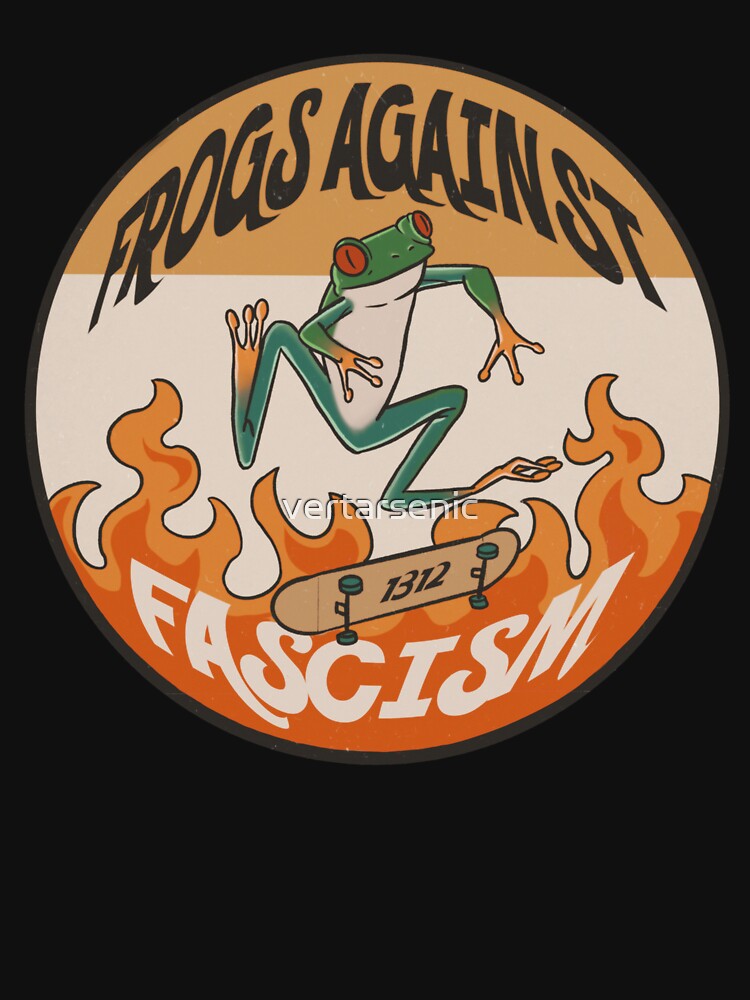 Thumbnail 7 of 7, Classic T-Shirt, Frogs against fascism designed and sold by vertarsenic.