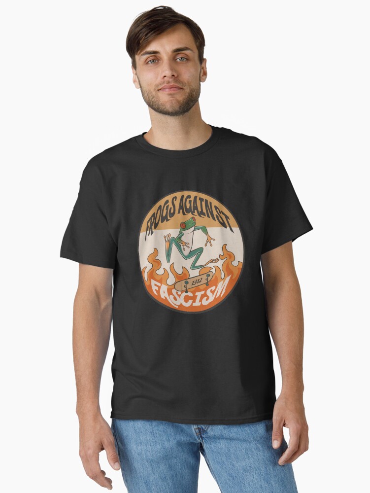 Thumbnail 2 of 7, Classic T-Shirt, Frogs against fascism designed and sold by vertarsenic.
