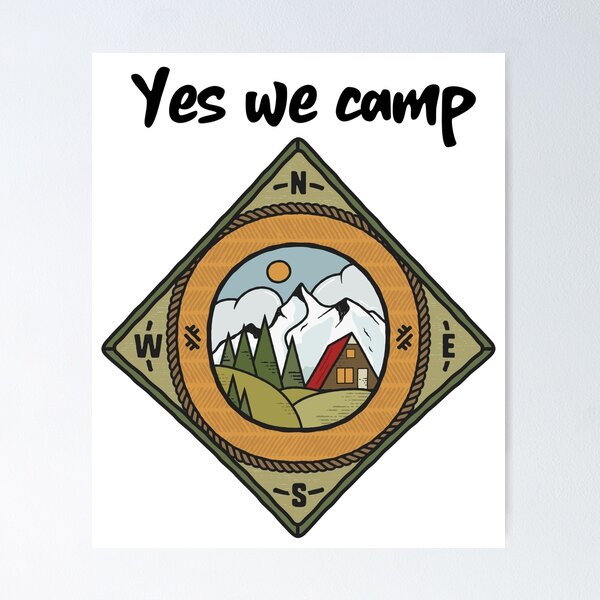 Item preview, Yes we camp camper caravan nature designed and sold by MaHe64.