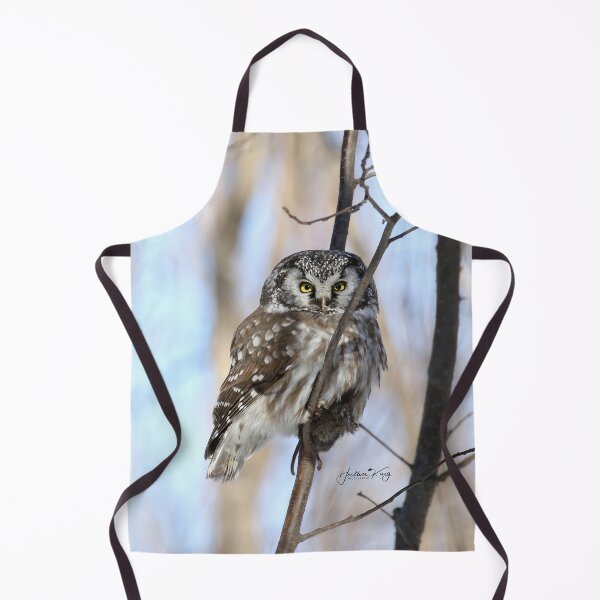 Item preview, Boreal owl and her breakfast designed and sold by locustgirl.