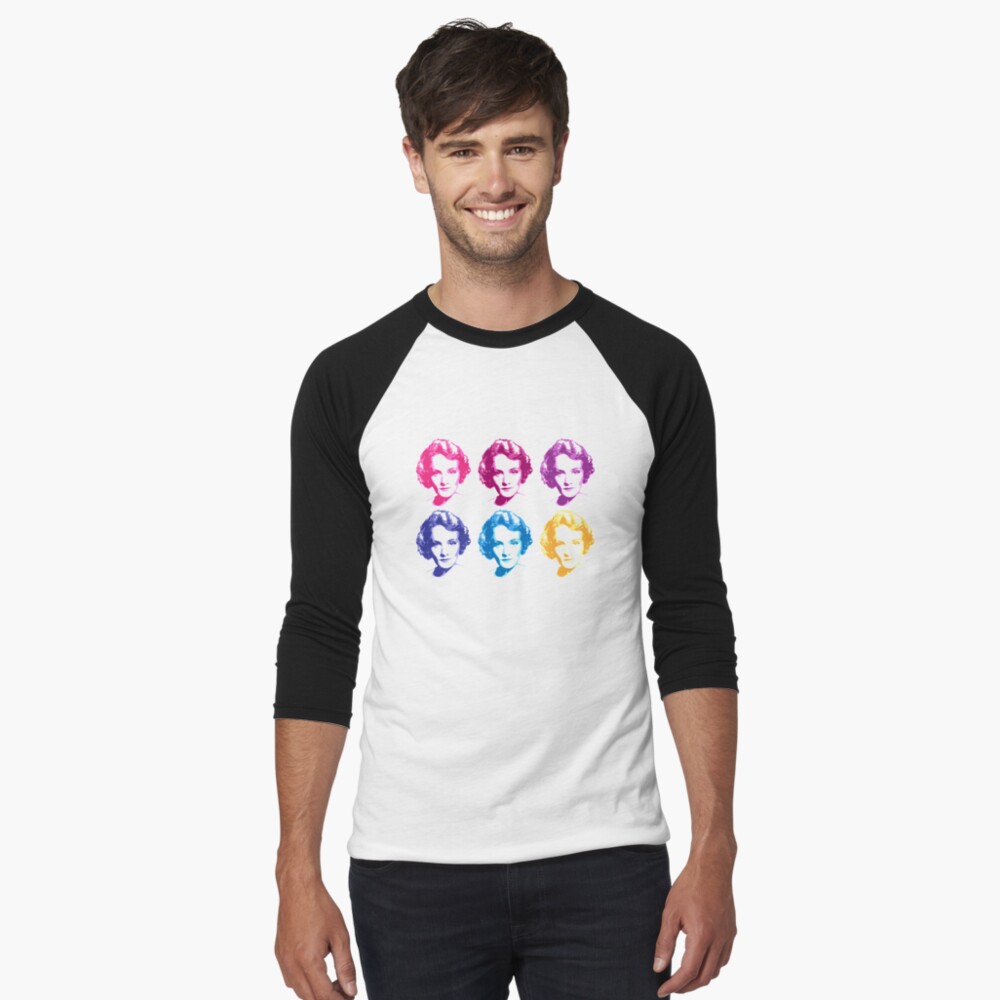 Pop-Art Marlene Dietrich Baseball ¾ Sleeve T-Shirt