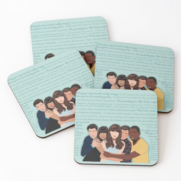 Item preview, new girl cast and quotes designed and sold by ellainalisa.