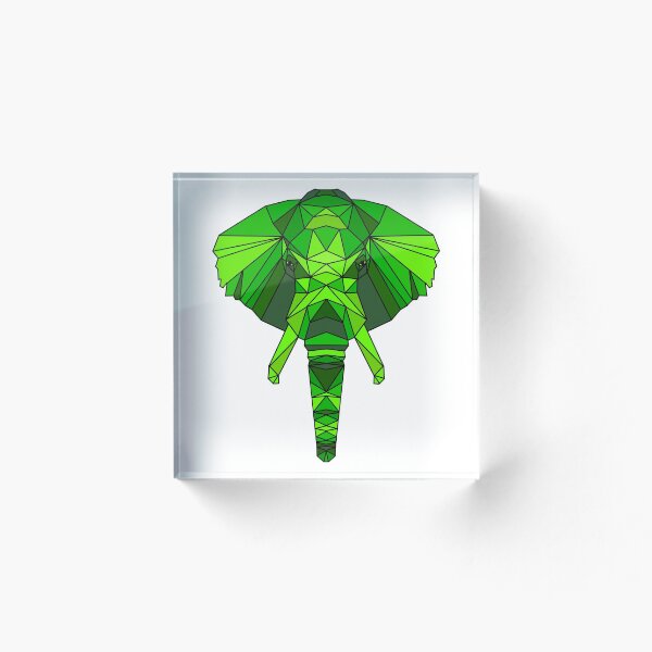 Item preview, Geometric Elephant - Green designed and sold by Geometricshow.