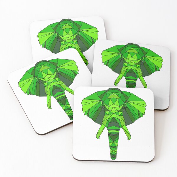 Item preview, Geometric Elephant - Green designed and sold by Geometricshow.