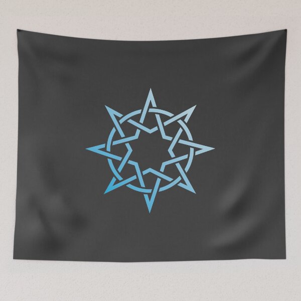 Item preview, Double Star and Circle | Interwoven Design | Blue designed and sold by npdstudio.