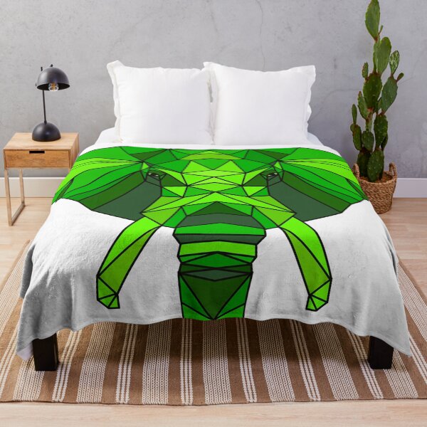 Item preview, Geometric Elephant - Green designed and sold by Geometricshow.