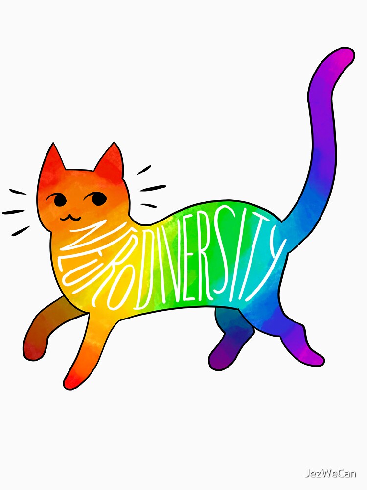 Imagen 7 de 7, Camiseta clásica con la obra Gato de neurodiversidad, diseñada y vendida por JezWeCan.