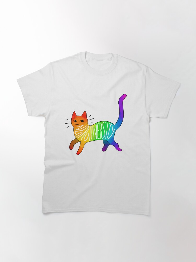 Imagen 3 de 7, Camiseta clásica con la obra Gato de neurodiversidad, diseñada y vendida por JezWeCan.