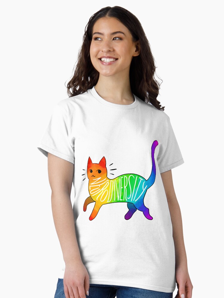 Imagen 2 de 7, Camiseta clásica con la obra Gato de neurodiversidad, diseñada y vendida por JezWeCan.