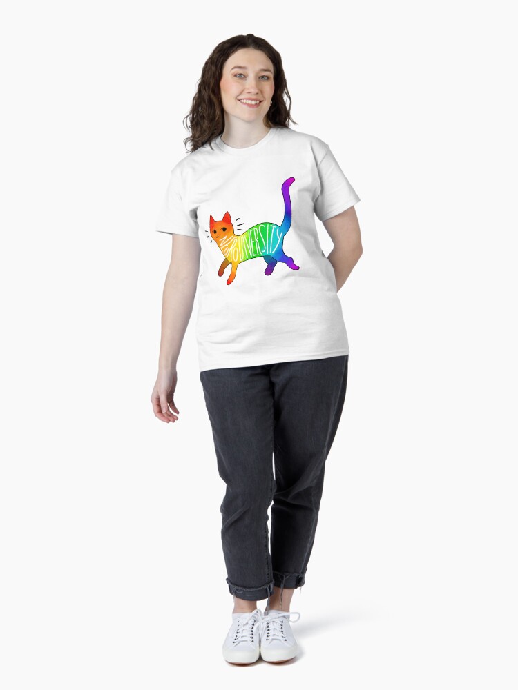 Imagen 4 de 7, Camiseta clásica con la obra Gato de neurodiversidad, diseñada y vendida por JezWeCan.
