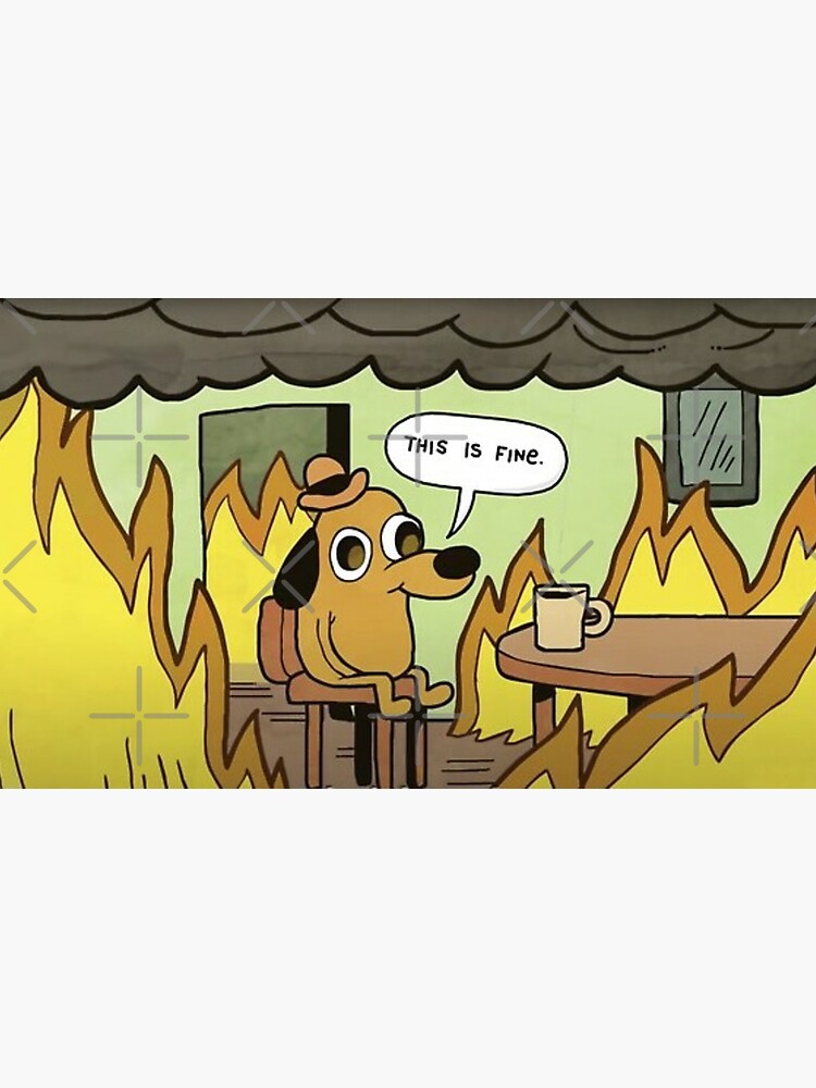 This is Fine, dog meme by Luna7