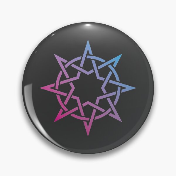 Item preview, Double Star and Circle | Interwoven Design | Blue and Magenta designed and sold by npdstudio.